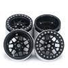 Que-T 2.2inches Beadlock Wheel Rims 45mm Width Wheel Hubs for Axial RBX10 AXI03005 1/10 RC Crawler Car (Matt Black) view 4