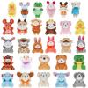 100 Pcs Mini Plush Animals Toy Set Cute Small Stuffed Animal Keychain Assortment for Boys Girls Valentine Carnival Prize Christmas Claw Machine Party Favor Classroom Reward Goodie Fillers, 28 Styles view 1