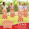 Zhengmy 12 Pcs Large Potato Sack Race Bags 24"x40" Racing Bags for Kids and Adults, Outdoor Lawn Games, Family Reunion, Outdoor Picnic Party, Outside Yard Lawn Easter Carnival Games(null) view 4