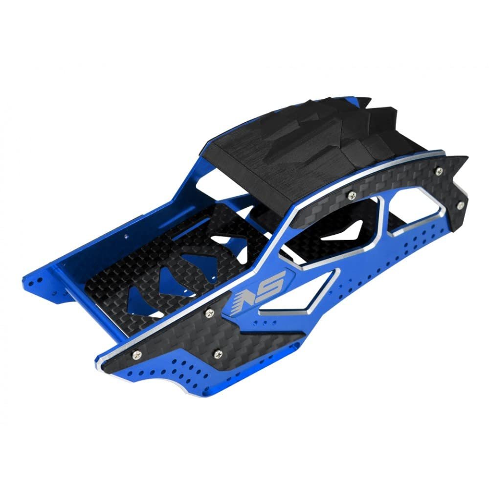 Nexxspeed Aluminum/Carbon Fiber Conversion Chassis Kit (Blue) - AXIAL SCX24