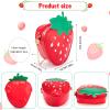 Strawberry Crossbody Bag Jewelry Set for Women Teen Girls, Strawberry Purse Cute Fruit Necklace Bracelet Earrings Ring Hair Clips Set Princess Dress up Pretend Play Jewelry Gifts view 2