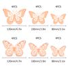 3D Butterfly Wall Stickers Removable Mural Decor, 24pcs 2styles 3 Sizes Rose Gold Butterfly for Bedroom Baby Girl Boy Room Kitchen Birthday Party Classroom Wedding Cake Decoration DIY Gift(Rose Gold) view 2