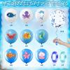 Aoriher 50 Pieces Sea Animals Balloons Party Decorations Under The Sea Birthday Party Latex Balloons Ocean Theme for Marine Creatures Beach Theme Supplies view 2