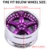 HOBBYSOUL 1/10 On Road Tires Arrows Soft Rubber Tyres Height 65mm fit 1/10 Traxxas HSP Tamiya HPI Kyosho RC On Road Run-flating Car, Pack of 4 view 2