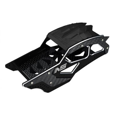 Nexxspeed Aluminum/Carbon Fiber Conversion Chassis Kit (Black) - AXIAL SCX24