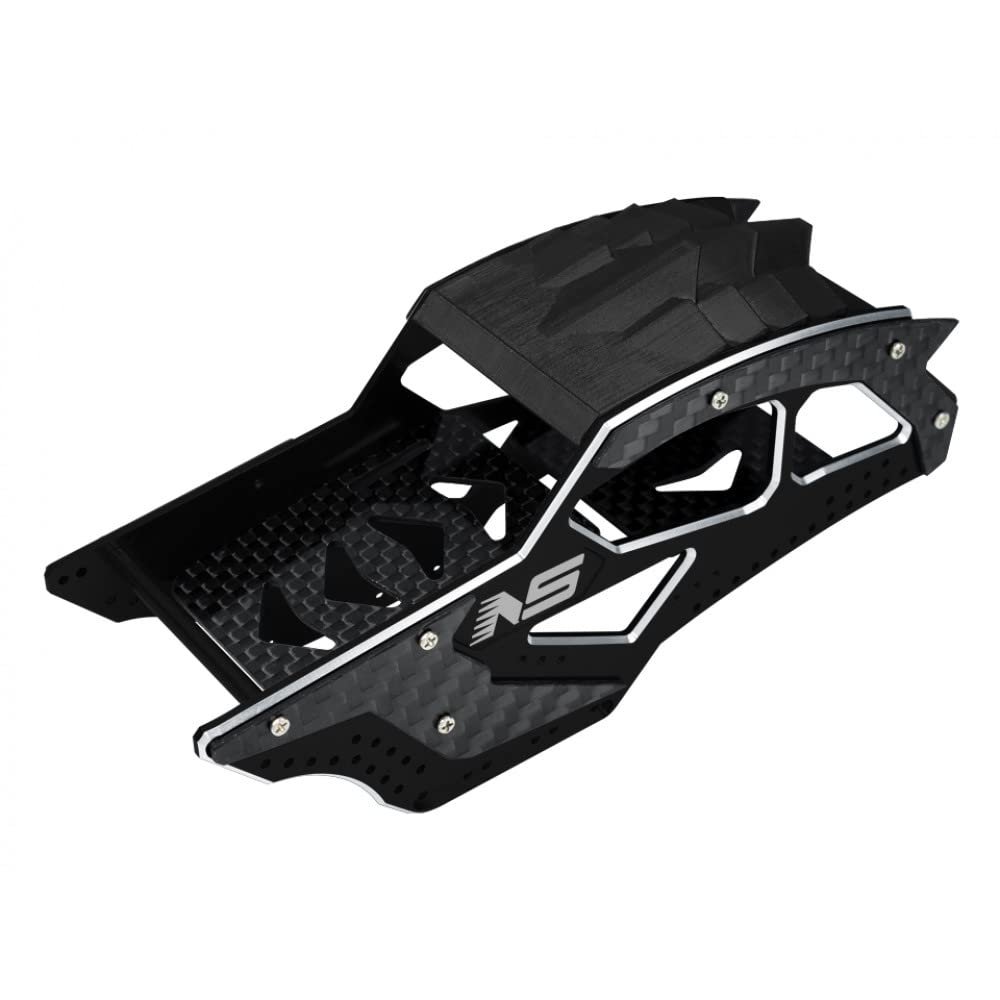 Nexxspeed Aluminum/Carbon Fiber Conversion Chassis Kit (Black) - AXIAL SCX24