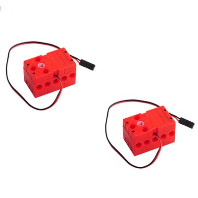 Sparkleiot 2kg 360 Degree Continuous Rotation Programmable Motor Geekservo Dual Output Shaft Compatible with Standard Building Blocks for Microbit Raspberry PiPack of 2pcs