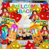20 Pcs Back to School Balloons, Colorful School Bus Balloons Pencil Apple Crayon Foil Mylar Balloon for Party Decorations Supplies view 3