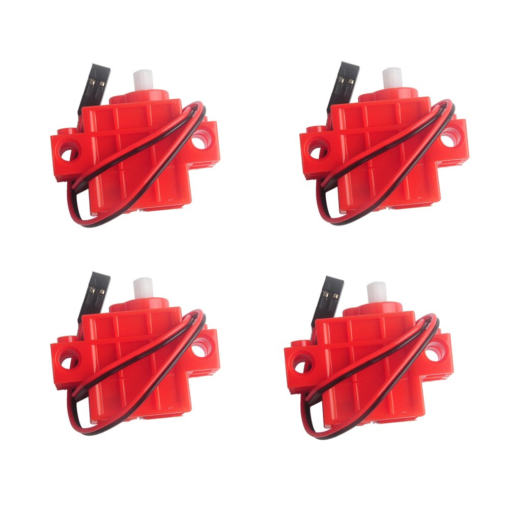Sparkleiot 360 Degree Continuous Rotation Motor for Arduino Microbit Raspberry Pi Geekservo Support kittenblock makecode Compatible with Standard Building BlocksPack of 4