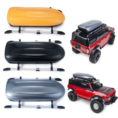 1/10th RC Roof Luggage Case Car Top Suitcase Box for TRX4 SCX10 1/10th RC Crawler Car Upgrades Accessories (Titanium)