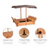 BIRASIL Wood Sandbox with Cover, Sand Box with 2 Bench Seats for Aged 3-8 Years Old, Sand Box for Backyard Garden, Beach Patio Outdoor (Natural Wood, 48 Inch) view 4