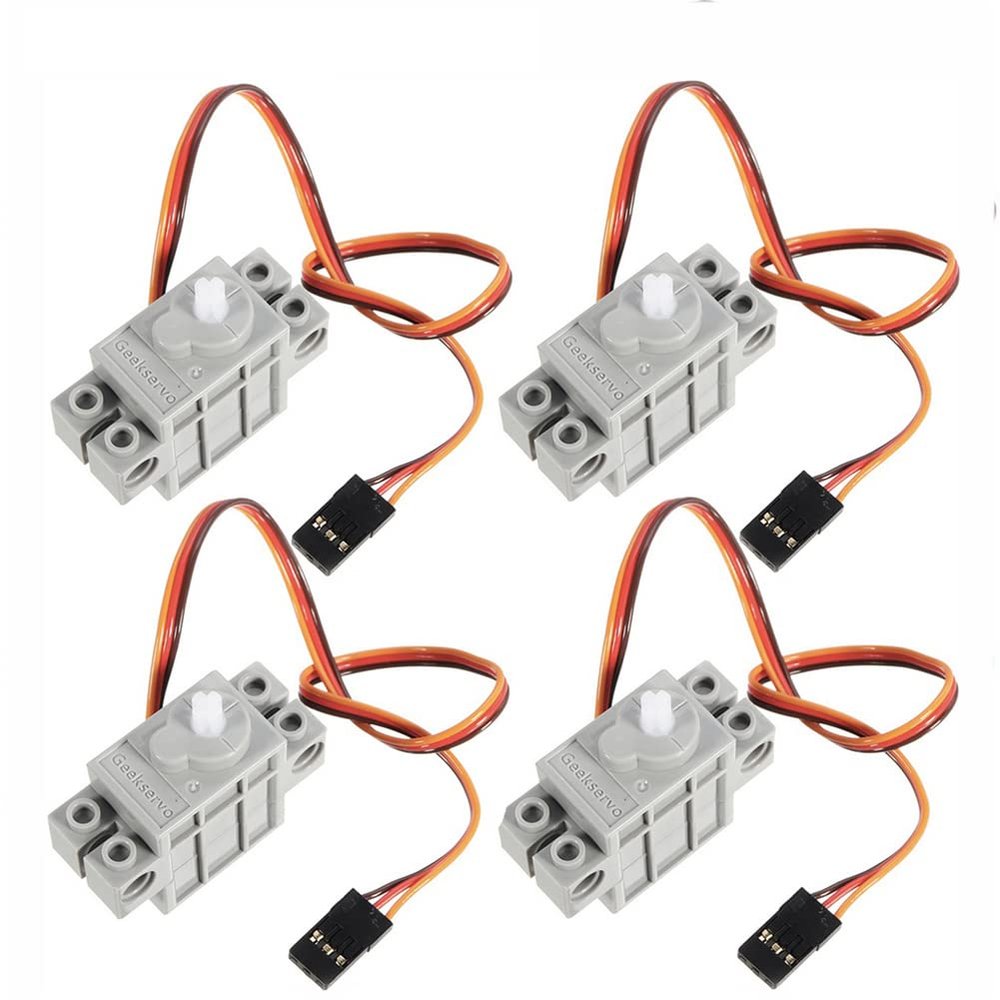 Sparkleiot 270 Degree Rotation Servo for Arduino Microbit Raspberry Pi Geekservo Compatible with Standard Building Blocks Support kittenblock makecodePack of 4