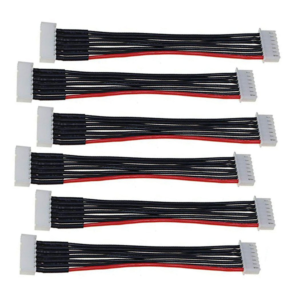 6Pcs 22Awg Silicone JST-XH Connector 6S Battery Balance Plug Wire Extension Lead for LiPo Batteries Balance Charging,200mm