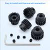 32P Metal Steel Gear Set 5mm Hole 17T 18T 19T 20T 21T Gear with Hex Key Screwdriver Hardened Pinion Gear for 1/8 1/10 RC Car view 3
