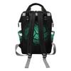 Abstract Volleyball Leaf Green Diaper Bags Backpack with Name Personalized Baby Bag Nursing Nappy Bag Travel Tote Bag Gifts view 2