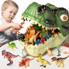 RISUNTOY Dinosaur Toys for Kids 3-5,45PCS Realistic Jurassic Dinosaurs Figures with Eggs&Trees&Fence Playset to Create a Dino World,Educational Figures, Great Gift for Toddler Boys & Girls view 1