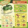 RISUNTOY Dinosaur Toys for Kids 3-5,45PCS Realistic Jurassic Dinosaurs Figures with Eggs&Trees&Fence Playset to Create a Dino World,Educational Figures, Great Gift for Toddler Boys & Girls view 2