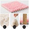 10Pcs Soft Tiles Foam Interlocking Floor Mats,Puzzle Play Mats Splicing Carpet Plush Carpet Area Rug for Playmat Play Room Bedroom Square Floor Tiles,Grey,12X12X0.4In view 3