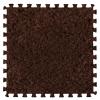 10Pcs Soft Tiles Foam Interlocking Floor Mats,Puzzle Play Mats Splicing Carpet Plush Carpet Area Rug for Playmat Play Room Bedroom Square Floor Tiles,Coffee,24x24x0.4In view 1