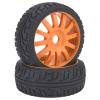 1/8 RC Off Road karts Rubber Tires Tyres & 1 : 8 Hex 17mm Wheels Rims , Racing RC Car Accessory for for HSP for HPI Racing Car Toys(Orange) view 1