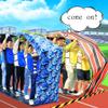Playing Run Mat Outdoor Lawn Games - Play with Running Mats, Wear-Resistant and Waterproof Oxford Cloth Activity Training Props, Easy to Clean (Size : Adult-20M//65FT) view 2