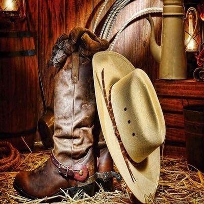1000 Pieces Jigsaw Puzzle for Adults, Cowboy Boots and Hat Wooden Jigsaw Puzzle, Exercise Memory Relieve Stress Game Jigsaw Puzzle Family Activities Decompression Gifts