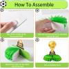 9pcs Soccer Birthday Party Decorations - Honeycomb Centerpieces with 3D Football Theme, Party Supplies for Boys' Kids Birthday Party view 4