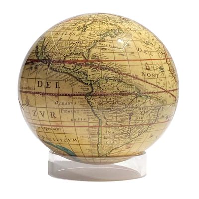 Antique Earth - Snapspheres Magnetic Globe - 4"
