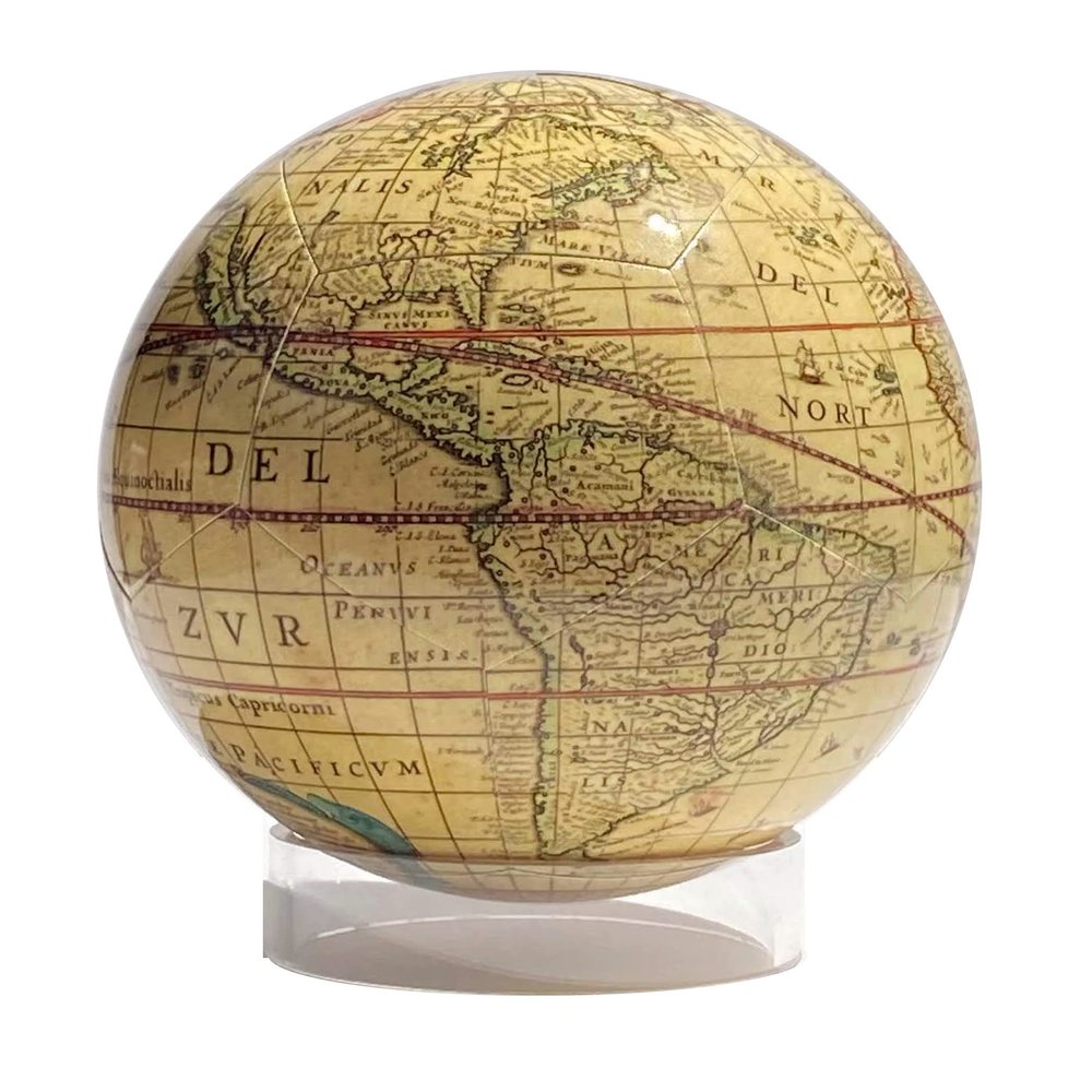 Antique Earth - Snapspheres Magnetic Globe - 4"