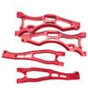 4pcs Alloy Front Lower Upper Suspension Arms w/Pivot Balls for Arrma Kraton 6S BLX Outcast 6S BLX Notorious 6S BLX Talion 6S BLX Upgrades Part (Red) view 4