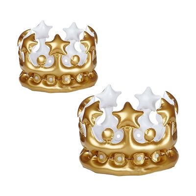 TOYANDONA 2pcs Inflatable Queen Dress Hen Party Decorations Crown Inflates for Kids and Adults Unisex Historical Party Accessories