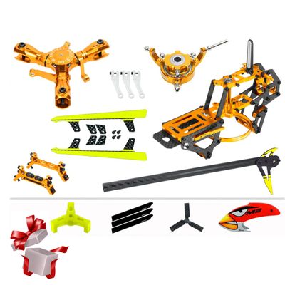 MICROHELI CNC Triple Blades Performance Package (Gold) - OMP Hobby M2 V2 / EXP