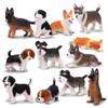 EYSCOTA 12PCS Dog Figurines Playset, Realistic Detailed Plastic Puppy Figures, Hand Painted Mini Dog Figures Toy Set Cake Toppers Easter Egg Birthday Gift for Kids Toddlers view 1