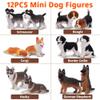 EYSCOTA 12PCS Dog Figurines Playset, Realistic Detailed Plastic Puppy Figures, Hand Painted Mini Dog Figures Toy Set Cake Toppers Easter Egg Birthday Gift for Kids Toddlers view 2