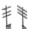 B Baosity 3 Pieces 1/42 O Scale Telephone Poles for Model Train Park Street view 2