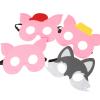 4PCS Three Little Pigs & Big Bad Wolf Masks Costume for Kids (Three Little Pigs) view 1