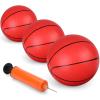 6" Mini Basketball for Mini Basketball Hoop, Small Replacement Ball Toy for Over The Door Hoop, PVC Balls for Kids Toddler, Beach Indoor Outdoor Sport Pool Game Gift Set 3 PCS (with Pump) view 1