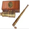 14x Personalized Telescope- Functional Brass & Clear Vision Pirate with Case/Gift for Son/to My Son Gifts/Mom to Son Gift to My Son Wooden Case view 1