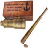 14x Vintage Pirate Spyglass Telescope- Functional Brass & Clear Vision Pirate Telescope with Premium Engraving Wooden Case view 2