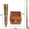14x Vintage Pirate Spyglass Telescope- Functional Brass & Clear Vision Pirate Telescope with Premium Engraving Wooden Case view 3