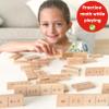 Math Domino Game for 1st & 2nd Grade | Wooden Algebra Dominoes Plus/Minus | Educational Learning Toy for Kids 6+ | Classroom, Homeschool & Teaching Supplies view 4