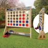 Dr. Penny Pincher Marble Custom Personalized Family Name 4 in a Row Giant Wooden Game Set, Jumbo 4 Connect Family Fun Includes Choice of Color Discs + Carry Case view 1