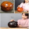 Piggy Bank for Kids,Piggy Bank for Boys Girls and Adult,Money Jar Wooden Piggy Bank With Key Cute Pig Coin Money Bank Reusable Money Bank Black Piggy Bank For Kids And Adults Boy Girl Gift Saving Bank view 3