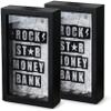 Piggy Bank for Kids,Piggy Bank for Boys Girls and Adult,Money Jar Must Break To Open Money Bank With Clear Glass Black Coin Bank Money Box -Make Your Dreams Happen Saving Bank (Color : Piggy Bank 2pcs view 1