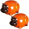 Piggy Bank for Kids,Piggy Bank for Boys Girls and Adult,Money Jar Kid's Coin Bank Wooden Piggy Bank With Key Cute Cow Piggy Bank Made Of Ebony + Rosewood Safe Money Bank For Boy Girl Gift Saving Ban view 1