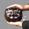 Piggy Bank for Kids,Piggy Bank for Boys Girls and Adult,Money Jar Wooden Piggy Bank With Key Cute Pig Coin Money Bank Reusable Money Bank Black Piggy Bank For Kids And Adults Boy Girl Gift Saving Bank view 3