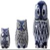 Piggy Bank for Kids,Piggy Bank for Boys Girls and Adult,Money Jar 3-piece Set Piggy Bank Cute Owl Coin Money Bank Blue And White Porcelain Piggy Bank Ceramic Piggy Bank For Desktop Decoration Saving B view 1