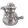 Piggy Bank for Kids,Piggy Bank for Boys Girls and Adult,Decorative Piggy Bank Piggy Bank Cute Snowman Shape Money Jar Zinc Alloy Coin Bank Handmade Metal Money Bank For Kids Boy Girl Adult (silver) mo view 1