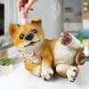 Piggy Bank for Kids,Piggy Bank for Boys Girls and Adult,Money Jar Cute Naughty Dog Piggy Bank Large Resin Coin Bank Yellow Simulation Dog Toy Banks With Stopper Piggy Bank For Kids Boy Girl Saving Ban view 3