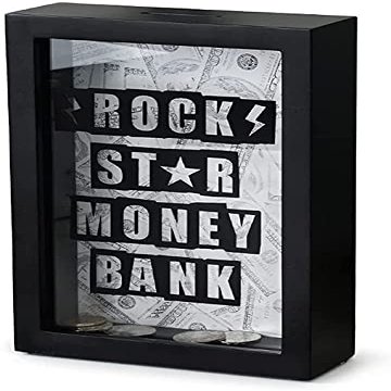 Piggy Bank for Kids,Piggy Bank for Boys Girls and Adult,Money Jar Must Break To Open Money Bank With Clear Glass Black Coin Bank Money Box -Make Your Dreams Happen Saving Bank (Color : Piggy Bank 2pcs